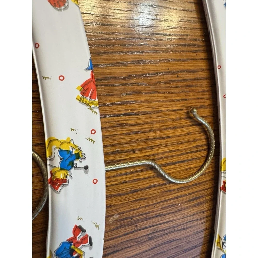 Vintage Padded Children's Clothes Hangers Lot of 4 Vinyl Covered 13